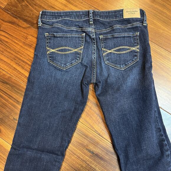 Abercrombie & Fitch Low Rise Boot Cut Denim Jeans Y2K Size 2R 26/33 - Picture 5 of 14